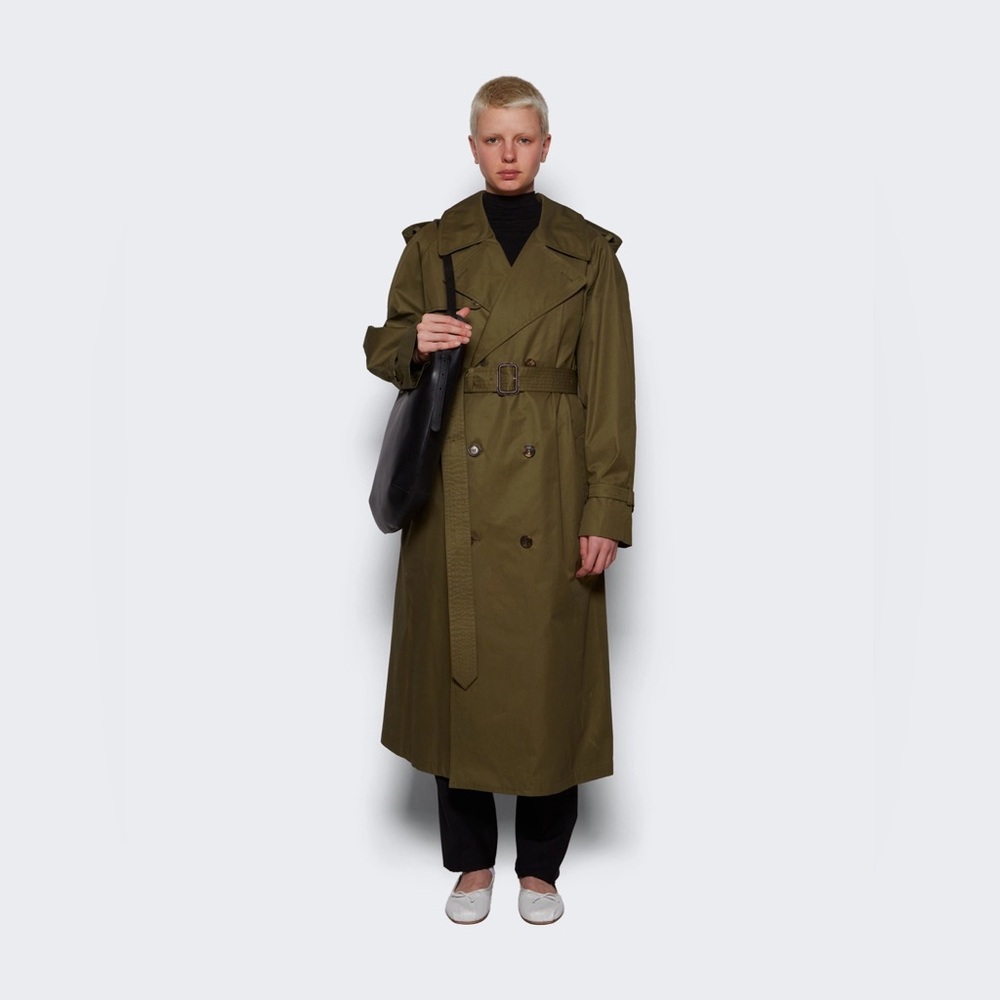Wardrobe NYC Trench in military green